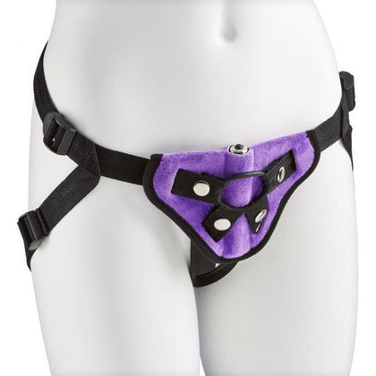 Cloud 9 Novelties Pro Sensual Series Strap-On Harness Kit Purple - Model 2023 - For Couples - Multi-Pleasure - Adjustable Straps - Fits up to 52