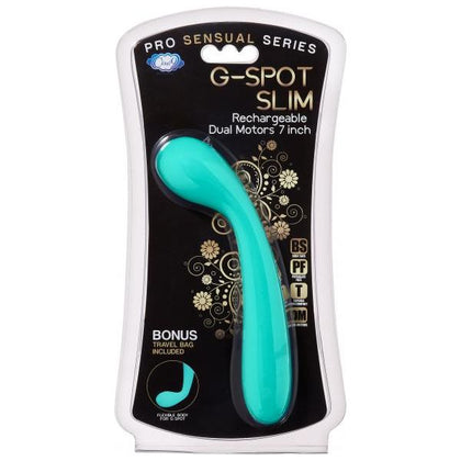 Cloud 9 G-Spot Slim 7 inches Dual Motors Teal Green Vibrator - Adult Naughty Store