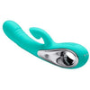 Cloud 9 Pro Sensual Air Touch VI G-Spot Come Hither Motion Rabbit Teal - Deluxe Dual Function Clitoral Suction and Vibration Sex Toy for Women - Adult Naughty Store