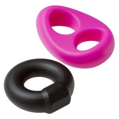 Cloud 9 Novelties Pro Sensual Silicone Tear Drop Ring & Donut Sling 2 Pack - Enhancing Erection and Staying Power - Male Cock and Ball Sling - Model: TS-200 - For Men - Heightened Sensitivity - Adult Naughty Store