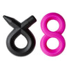 Pro Sensual Super 8 Silicone Ball Sling & Cock Ring 2 Pack - Enhances Erection, Optimize Staying Power - For Men - Dual Hole Fit - Black - Adult Naughty Store