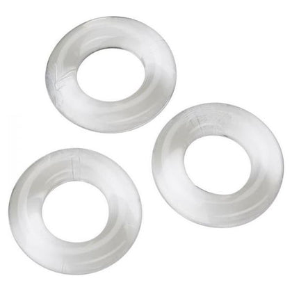 Cloud 9 Cock Ring Combo 3 Clear Smooth - The Ultimate Intimate Pleasure Enhancer for Men