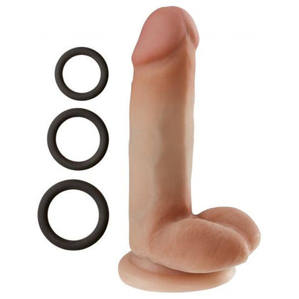 Cloud 9 Dual Density Real Touch Dong 6 inches with Balls - Tan Mocha - A Sensational Realistic Pleasure Experience for All Genders
