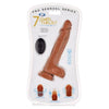 Cloud 9 Pro Sensual Swirl Thrust 7 Brown - Premium Silicone Dual Motor Vibrator for Intense Pleasure - Adult Naughty Store