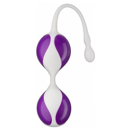 Cloud 9 Novelties Silicone Kegel Balls - Model 35WP: Women's White-Purple Pleasure Enhancer