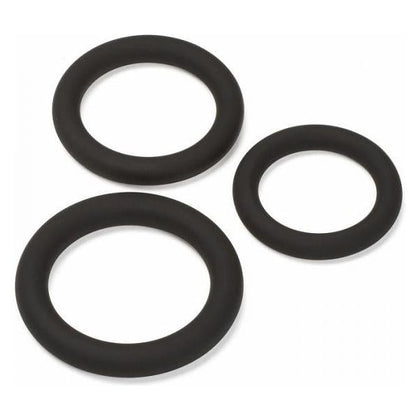 Cloud 9 Pro Sensual Silicone Cock Rings Set - Model X3 - Male - Enhances Stamina and Pleasure - Black - Adult Naughty Store