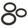 Cloud 9 Pro Sensual Silicone Cock Ring 3 Pack - Black - Enhance Stamina and Pleasure with the Cloud 9 Pro Sensual Silicone Cock Ring Set - Model CR-3B - Male - Intensify Erection and Extend P - Adult Naughty Store