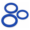 Cloud 9 Pro Sensual Silicone Cock Ring 3 Pack Blue - Premium Stamina-Enhancing Set for Men - Model CR-3B - Adult Naughty Store