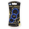 Cloud 9 Pro Sensual Silicone Cock Ring 3 Pack Blue - Premium Stamina-Enhancing Set for Men - Model CR-3B - Adult Naughty Store