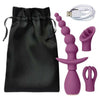 Cloud 9 Health & Wellness Anal Clitoral & Nipple Massager Kit - Plum - Adult Naughty Store