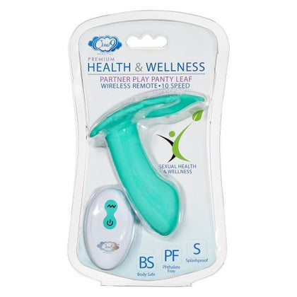 Cloud 9 Health & Wellness Wireless Remote Control Panty Leaf Vibrator - Model PTV-350, Teal - Adult Naughty Store