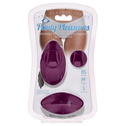 Cloud 9 Novelties Panty Pleasures Magnetic Panty Vibe Plum Purple - Model PP-2022 - Women's Ergonomic Wearable Vibrating Panty Toy