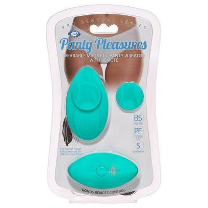 Cloud 9 Novelties Panty Pleasures Magnetic Panty Vibe Teal - Wearable Remote Control Vibrating Underwear for Women's Intimate Pleasure