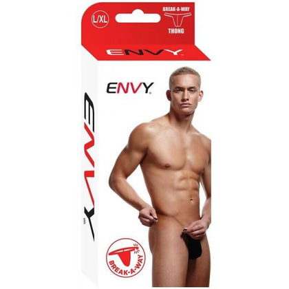 Envy Break-a-Way Thong L/XL Black Men's Front Enhancement Underwear - Envy 2024