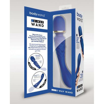 Bodywand Luxe Large Blue 2 Way Wand Massager - Model LW-1001 - For G-Spot and External Stimulation - Women's Pleasure - Blue
