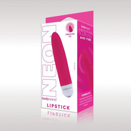 Bodywand Mini Lipstick Neon Pink Vibrating Wand Massager - Model XG-2023 - For Women - Clitoral Stimulation - USB Rechargeable