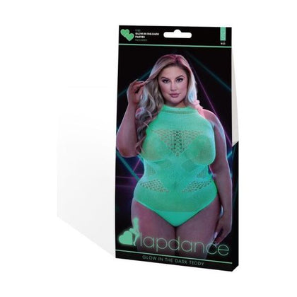 X-Gen Products Lapdance Glow In The Dark Teddy Queen Sizes Q/S Lingerie, Plus Size, Naughty Role Play, Black - Adult Naughty Store