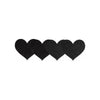 Classic Black Hearts Pasties - Premium Self-Adhesive Lingerie Accessory for Women - Model: CPBHP-001 - Enhance Your Intimate Moments with Confidence - One Size Fits All