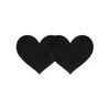 Black Satin Heart Pasties - 2 Pack by Peek A Boo: Premium Self-Adhesive Lingerie for Revealing Fashions - Model: Classic Black Heart - Gender: Unisex - Perfect for Enhancing Pleasure - Size: One Size Fits All