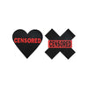 X-Gen Products: Peekaboos Premium Pasties - Censored Hearts & X - Model PPHX-2021 - Unisex - Intimate Accessories - One Size - Adult Naughty Store