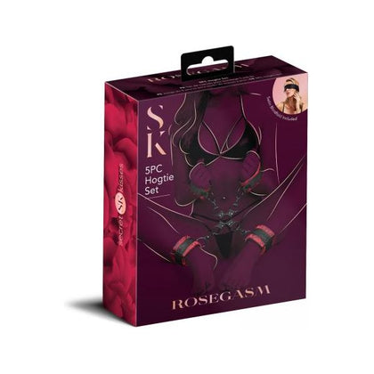 X-Gen Products Rosegasm 5pc Hog Tie Set W/ Blindfold - Ultimate Bondage Pleasure Kit for Couples - Adult Naughty Store