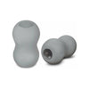 X-Gen Products Zolo Mini Stroker Grey Male Masturbation Device - Double Bubble Textured Sleeve for Intense Pleasure - Adult Naughty Store