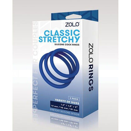 Zolo Classic Stretchy Silicone Cock Ring - Enhance Sensation and Pleasure with the Zolo Classic Stretchy Silicone Cock Ring Set - Three Sizes (1.6