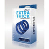 X-Gen Products Zolo Extra Thick Silicone Cock Rings 3 Pack - Enhancing Pleasure for Men - Model XT3 - Black