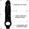Introducing the SensaFlex Black Mamba Cock Sheath Penis Extender - Model X1: The Ultimate Pleasure Enhancer for Men
