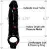 Introducing the SensaFlex Black Mamba Cock Sheath Penis Extender - Model X1: The Ultimate Pleasure Enhancer for Men - Adult Naughty Store