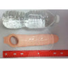 Mamba Penis Sheath Extender - Lifelike PVC Penis Extender Sleeve for Men - Model MX-2000 - Enhance Size and Stamina - Flesh Color - Adult Naughty Store