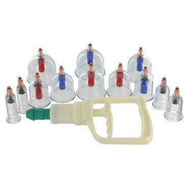 Sukshen Master Series 12 Piece Cupping System - Versatile Erotic Massage and BDSM Toy - Model X123 - Unisex - Intense Pleasure for All - Clear
