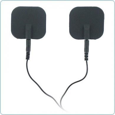 Zeus Deluxe Black Electro Pads - Premium Silicone Adhesive Pads for Electrosex Stimulation - Model ZEP-001 - Unisex Pleasure - Black