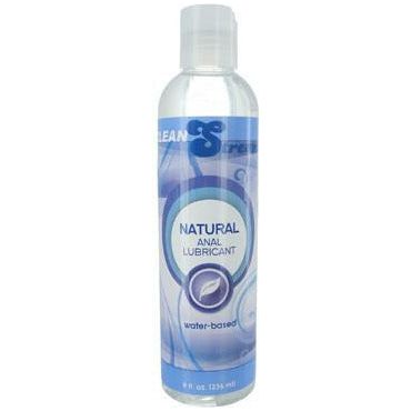 Clean Stream Natural Water Based Anal Lube 8oz - Ultimate Comfort for All Genders, Long-lasting Lubrication for Anal Pleasure, Mess-Free Flip Top Cap, Paraben and Glycerin Free - Clear - Adult Naughty Store