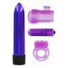 Trinity Vibes Euphoria Couple's Kit - Powerful Slim Vibe, Vibrating Cock Ring, Finger Tickler - Pleasure for Couples - Purple - Adult Naughty Store