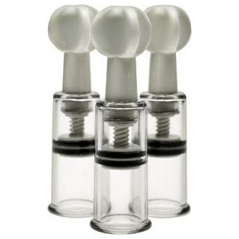 XR Brands Size Matters Max Twist Triplets Nipple and Clit Suckers - Powerful Suction Sex Toy for Enhanced Sensitivity and Pleasure - Model: MT-3 - Unisex - Clear - Adult Naughty Store