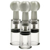 XR Brands Size Matters Max Twist Triplets Nipple and Clit Suckers - Powerful Suction Sex Toy for Enhanced Sensitivity and Pleasure - Model: MT-3 - Unisex - Clear - Adult Naughty Store