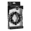 Master Series Shadow Silicone Beaded Cock Ring - Model SR-2001 - Male - Enhances Erections - Black