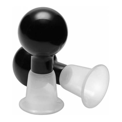 Size Matters See-Thru Nipple Enlarger Pumps: The Ultimate Sensation Enhancer for Nipple Stimulation and Enlargement - Model SMT-NP01 - Unisex - Nipple Pleasure - Clear/Black - Adult Naughty Store