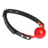 Master Series Hush Red Silicone Ball Gag Matte Finish - Model HS-01 - Unisex - Comfortable Silence for Sensual Play - Red