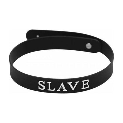Master Series Slave Silicone Collar - Model 001 - Unisex BDSM Neck Restraint for Intimate Play - Black