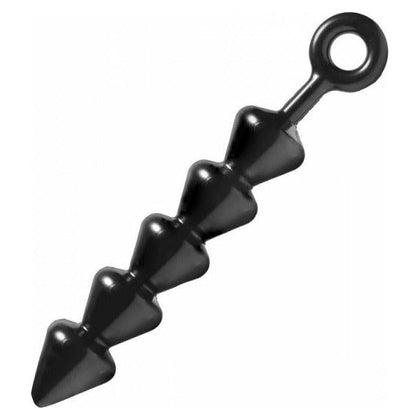 Spades XL Anal Beads Black - Premium Spade-Shaped Anal Pleasure Toy for Intense Sensations - Model No. SPXL-001 - Unisex - Ultimate Backdoor Bliss - Sleek Black