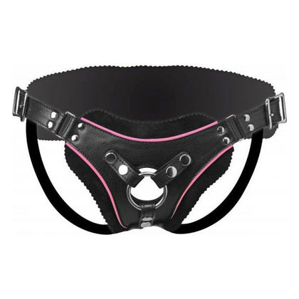 XR Brands Strap U Flamingo Low Rise Strap On Harness - Model FLO-001 - Unisex Strap-On for Sensual Pleasure - Black - Adult Naughty Store