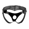 XR Brands Strap U Bodice Corset Style Strap On Harness Black O-S - Versatile Unisex Corset Strap-On for Intimate Pleasure
