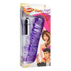 Introducing the SensationSleeve Frisky Double Finger Banger Vibrating G-Spot Glove - Model DS-420, for Her Pleasure in Passionate Purple