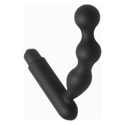 Master Series Prostatic Play Trek Curved Silicone Prostate Vibe - Model PS-9001 - Male Prostate Pleasure - Black