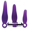 Frisky XR Brands Vibrating Finger Rimmer Set - Intense Anal Stimulation for All Genders - 3-Piece Set in Sensual Purple - Adult Naughty Store