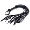 Strict 8 Tail Braided Flogger Black Leather - Intensify Your Sensual Experience with the XR Brands Strict 8 Tail Braided Flogger Black Leather BDSM Toy STBF-8T-001 - Unisex Pleasure in Black - Adult Naughty Store