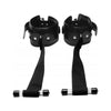 XR Brands Strict Over The Door Restraints - Model XRSDR-2021 - Unisex Bondage Toy for Sensual Doorway Play - Black - Adult Naughty Store