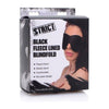 Strict Black Fleece Lined Blindfold - Sensory Deprivation for Enhanced Pleasure - XR Brands O/S